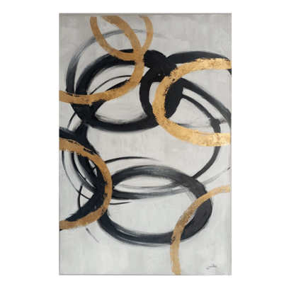 Black & Gold Circles 